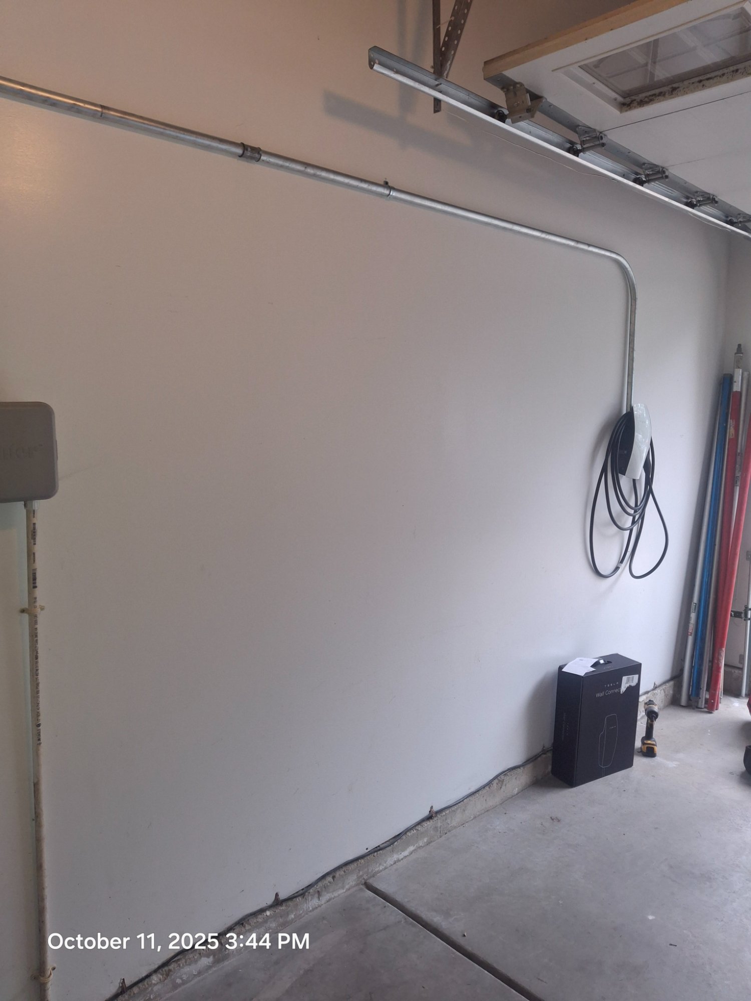 Tesla Wall Connector open garage Illinois
