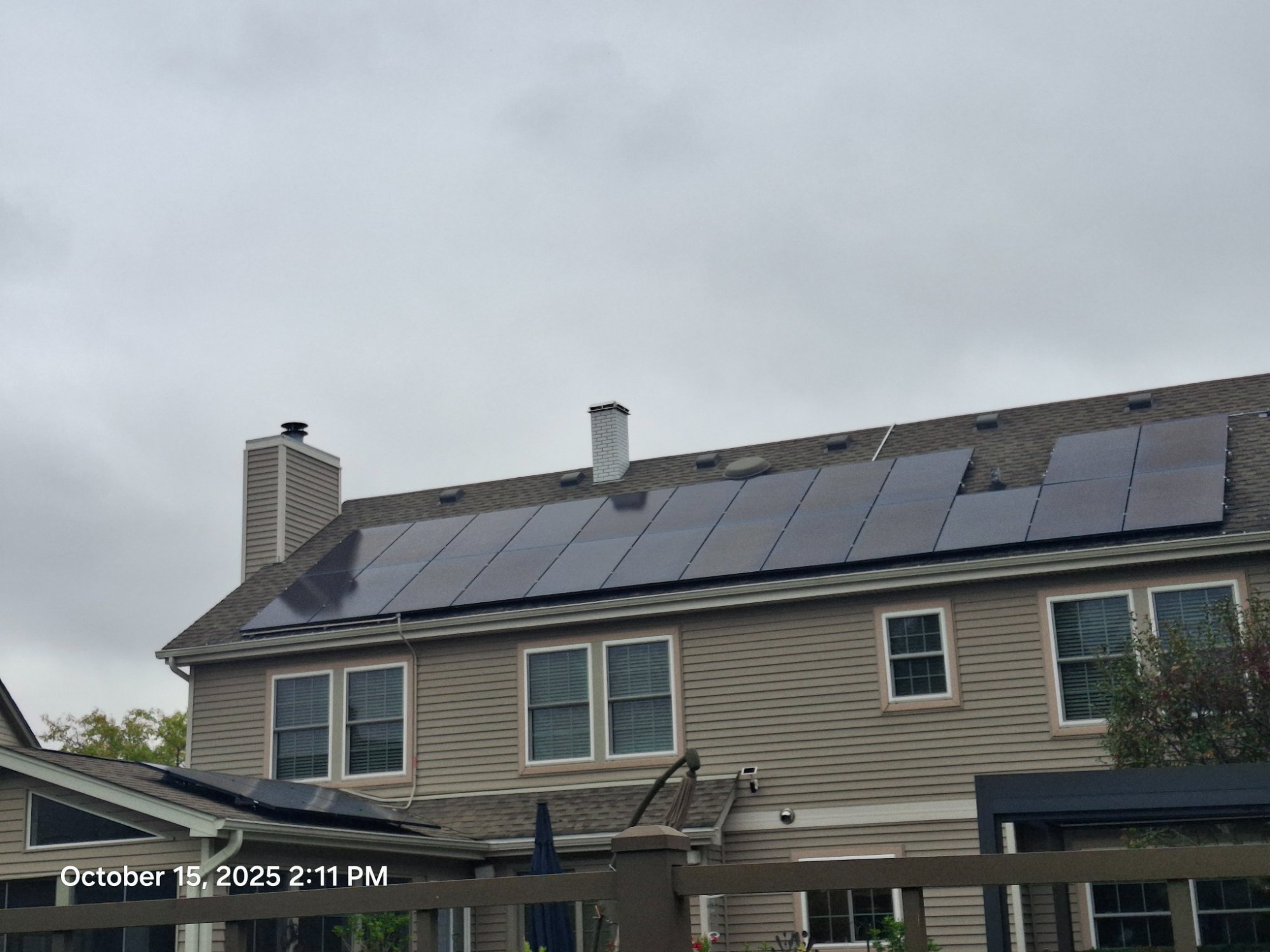 Residential solar panel installation Illinois home