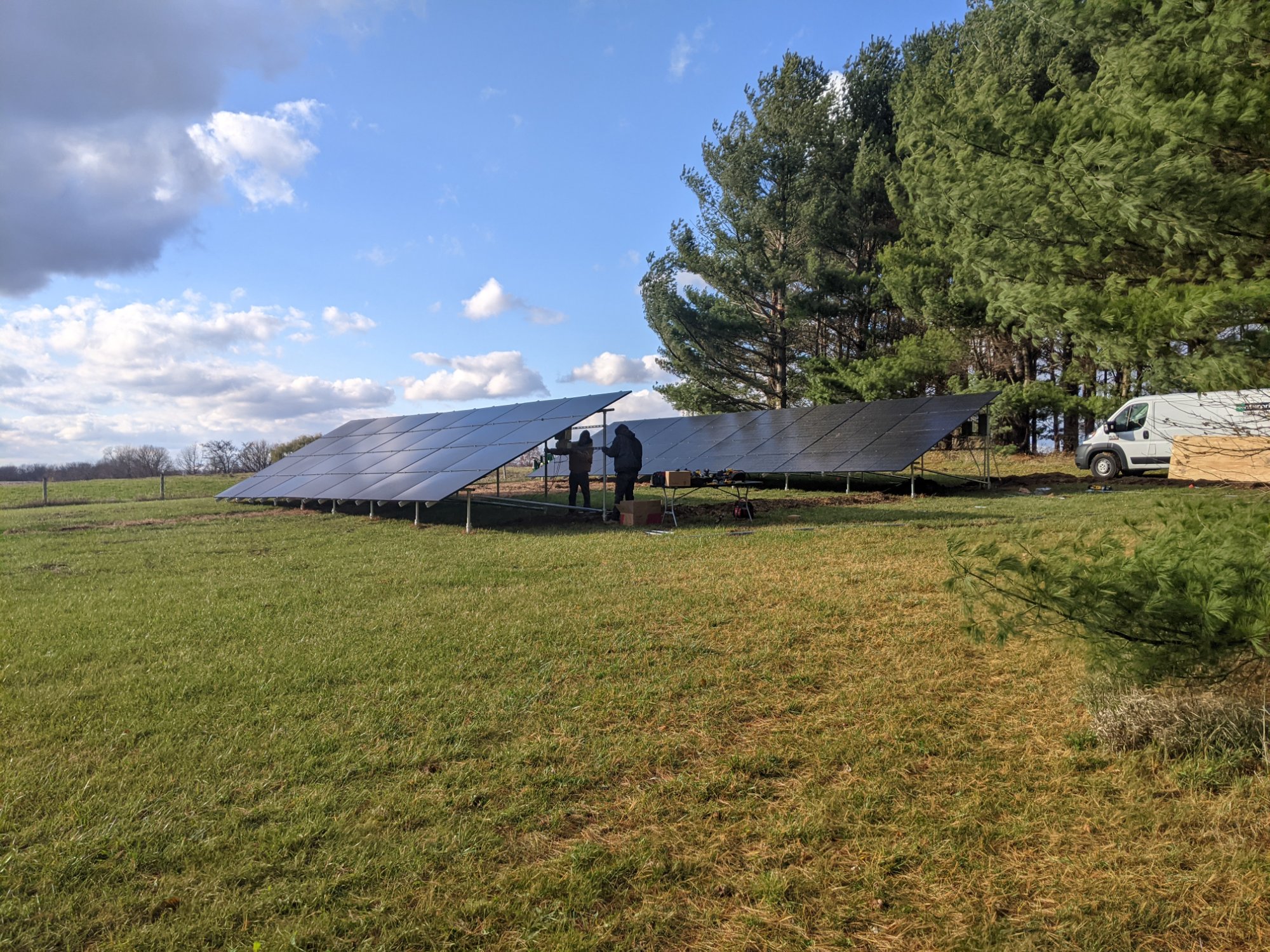 Ground mount solar installation Illinois rural